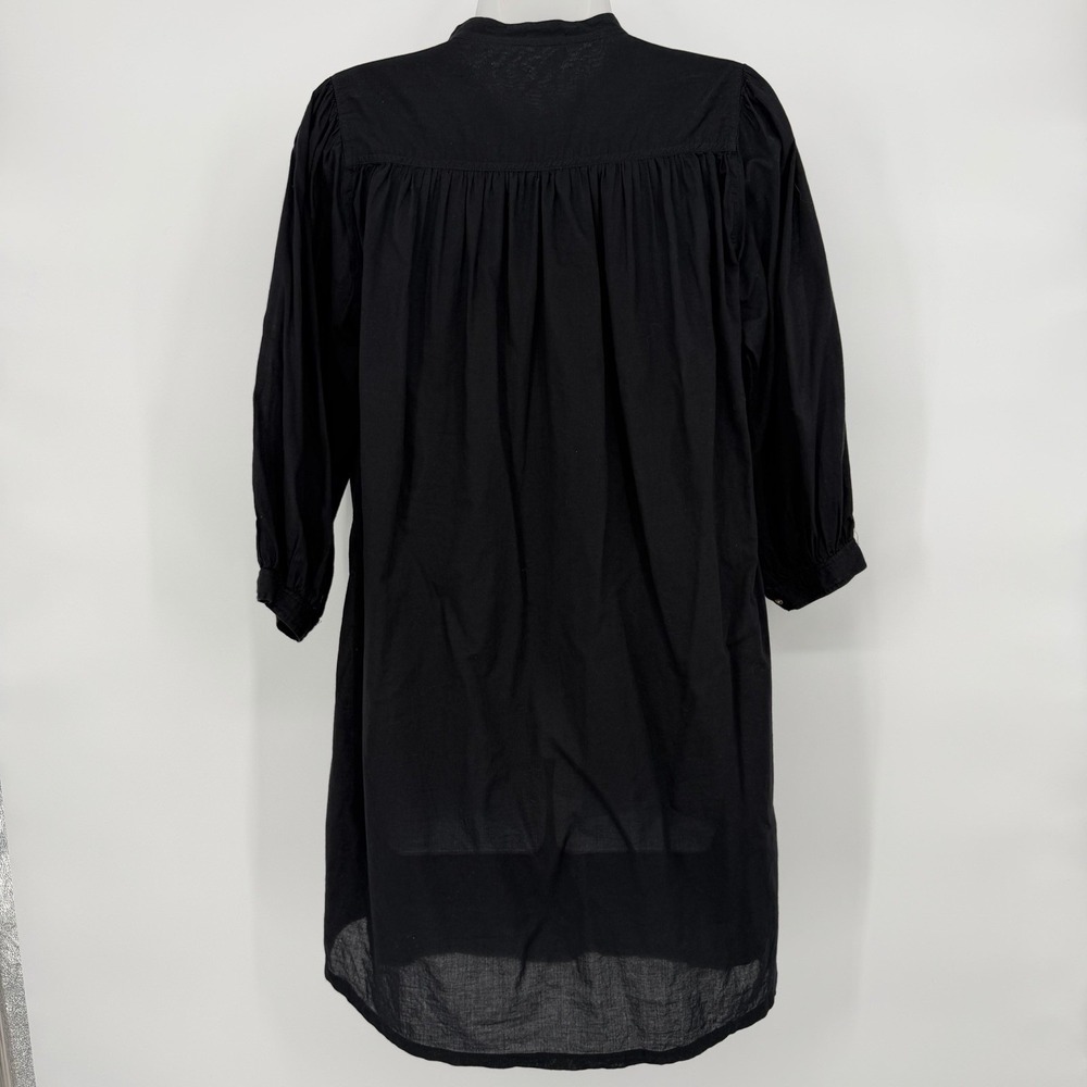 Ulla‎ Johnson Cotton Button Up Mini-Shirt Dress Pleated 3/4 Sleeve Button Cuffs - Picture 2 of 8